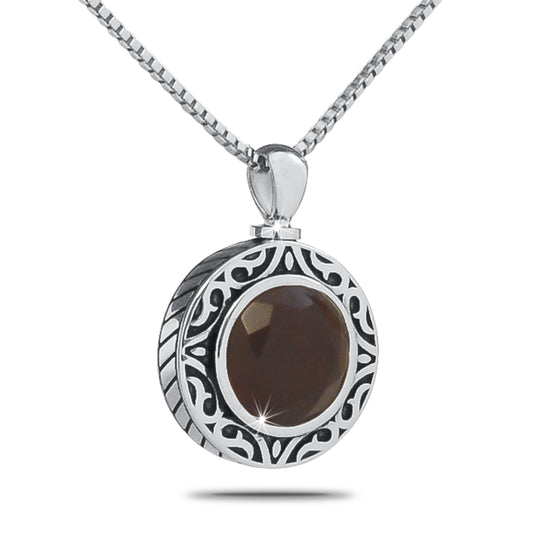 July Light Red Silver Keepsake